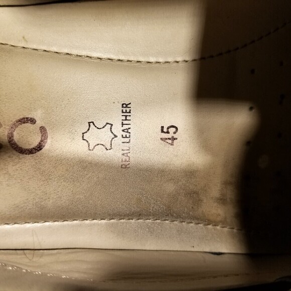 ecco Black Leather Moccasin Slip On Loafers Driving Shoes Old Money Quiet Luxury - Picture 10 of 10